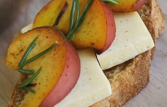 Durazno a la plancha